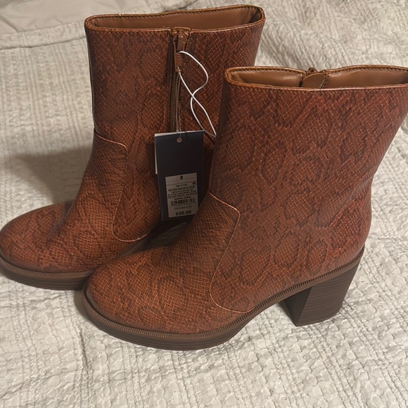 Universal Thread Shoes - Universal Thread Brown Snake Print Jenna Boots